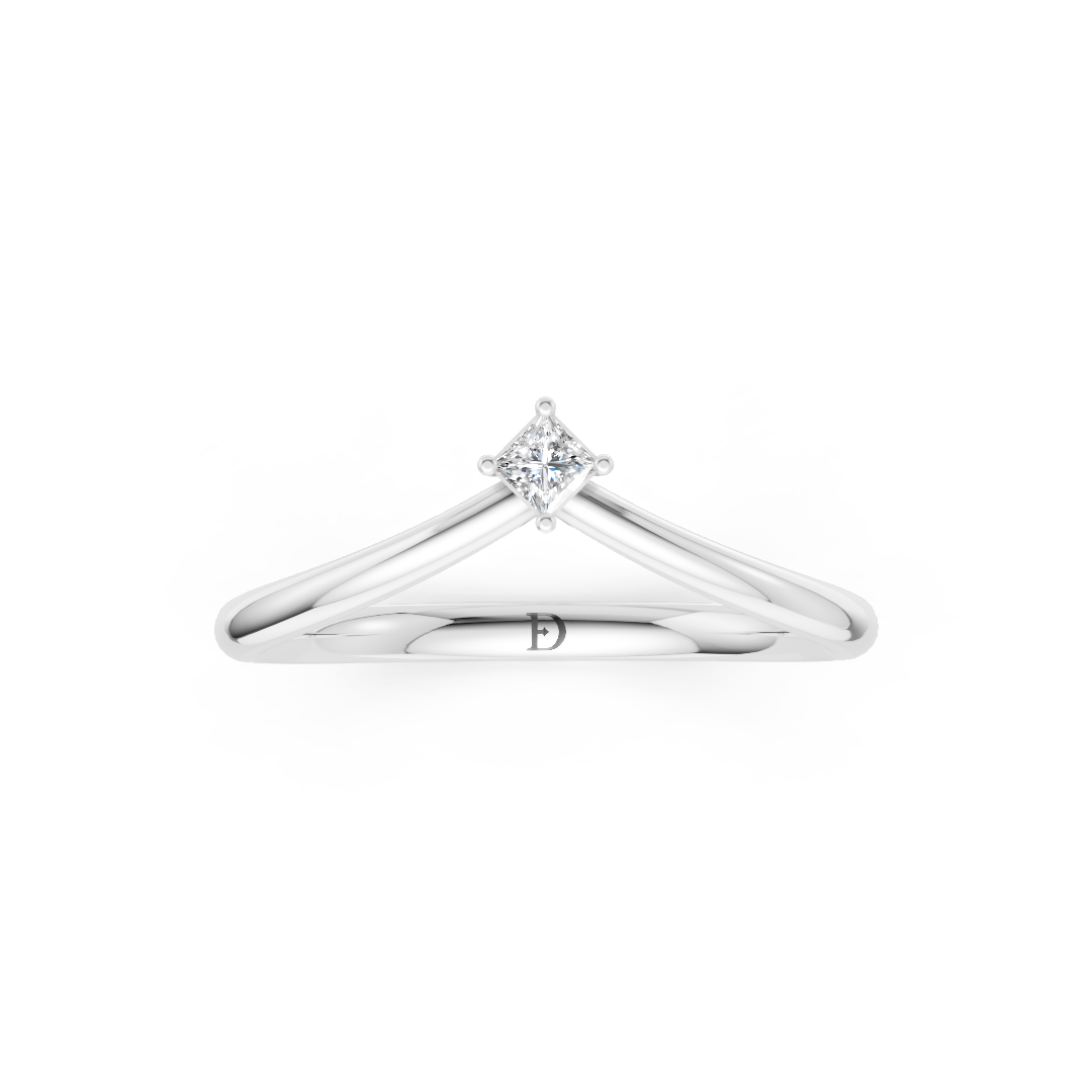 V Shape Princess Curved Stacking Band
