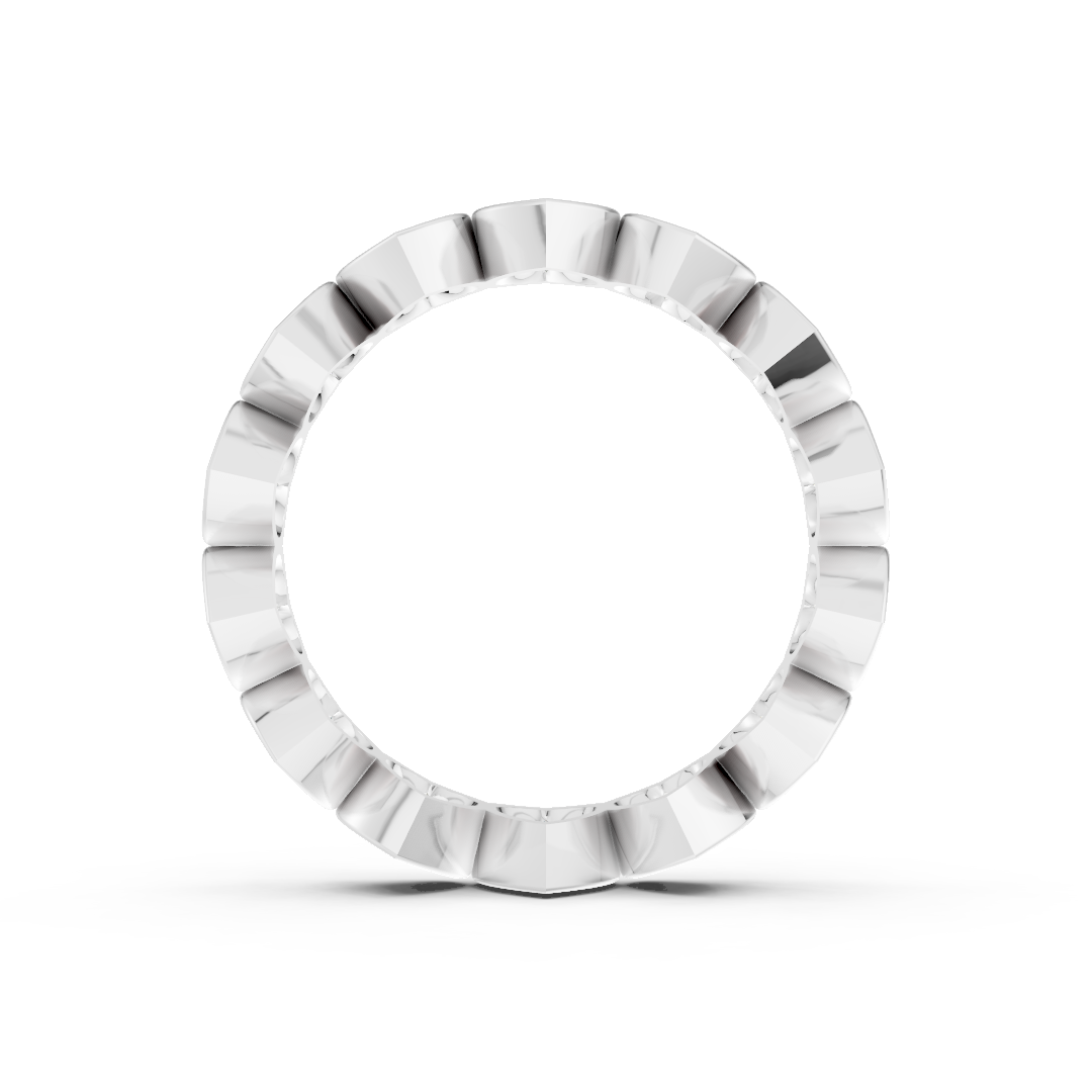 Heart Diamond Bezel Set Eternity Band