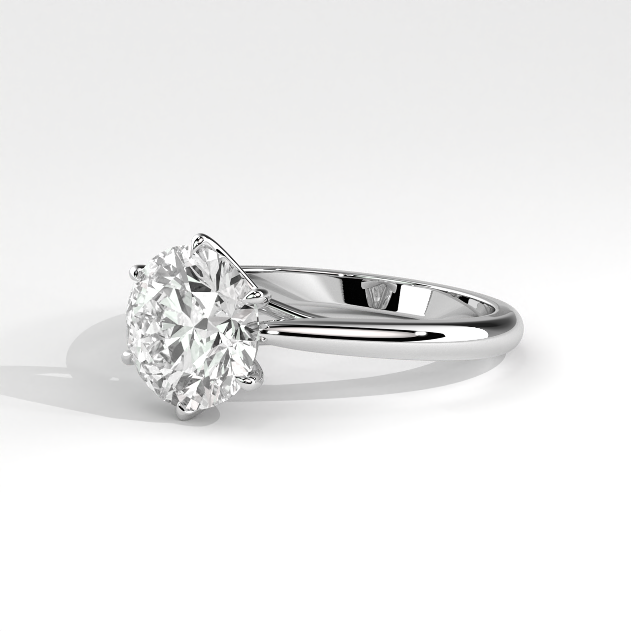 Six-Prong Round Brilliant Solitaire Ring