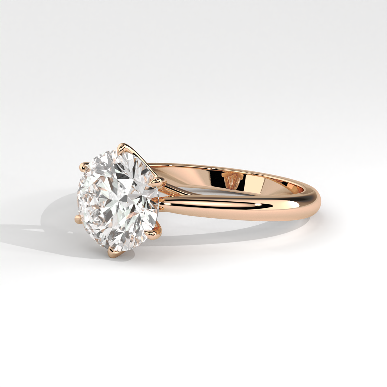 Six-Prong Round Brilliant Solitaire Ring
