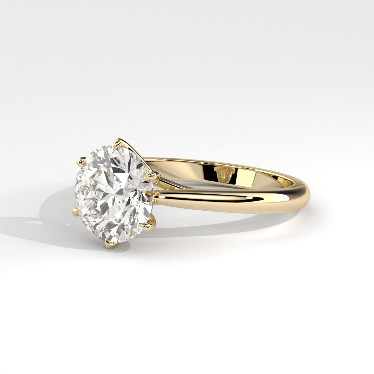 Six-Prong Round Brilliant Solitaire Ring