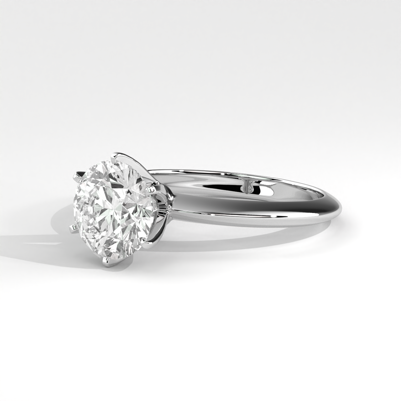 Round Brilliant Diamond Solitaire Gold Engagement Ring