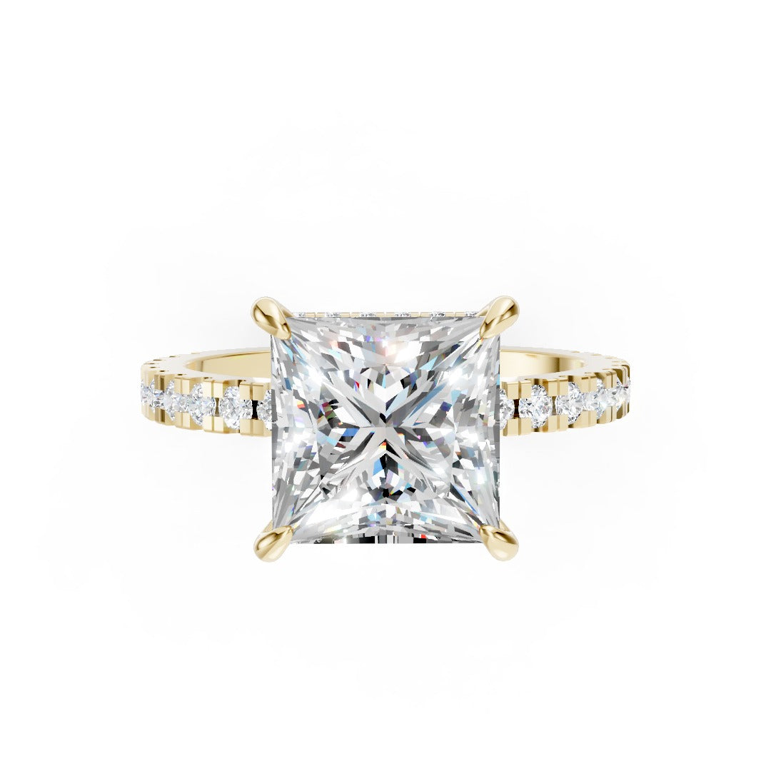 Princess Diamond With Hidden Halo Anniversary Ring