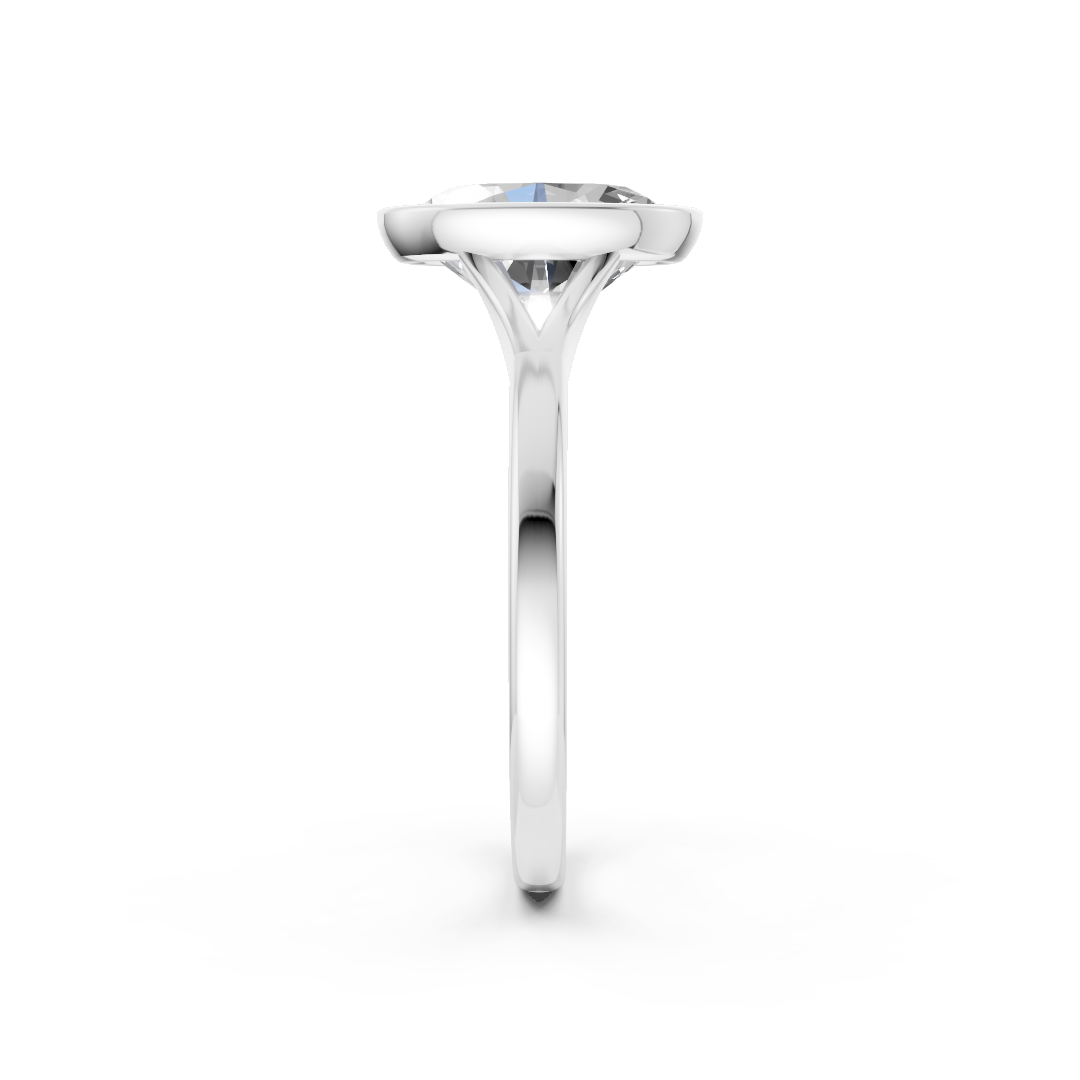 Oval Bezel Cathedral Shank Ring