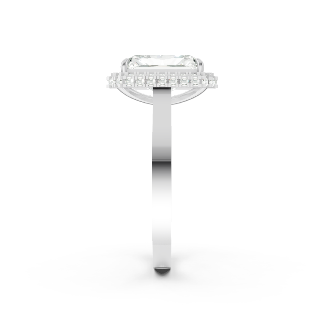 Radiant Diamond Double Halo Ring