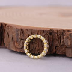 Emerald Cut Full Bezel Set Wedding Band