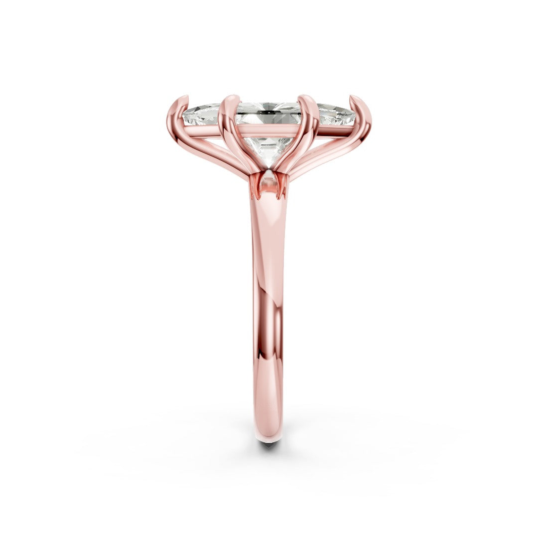 Dutch Marquise Cut Diamond Vine Solitaire Ring