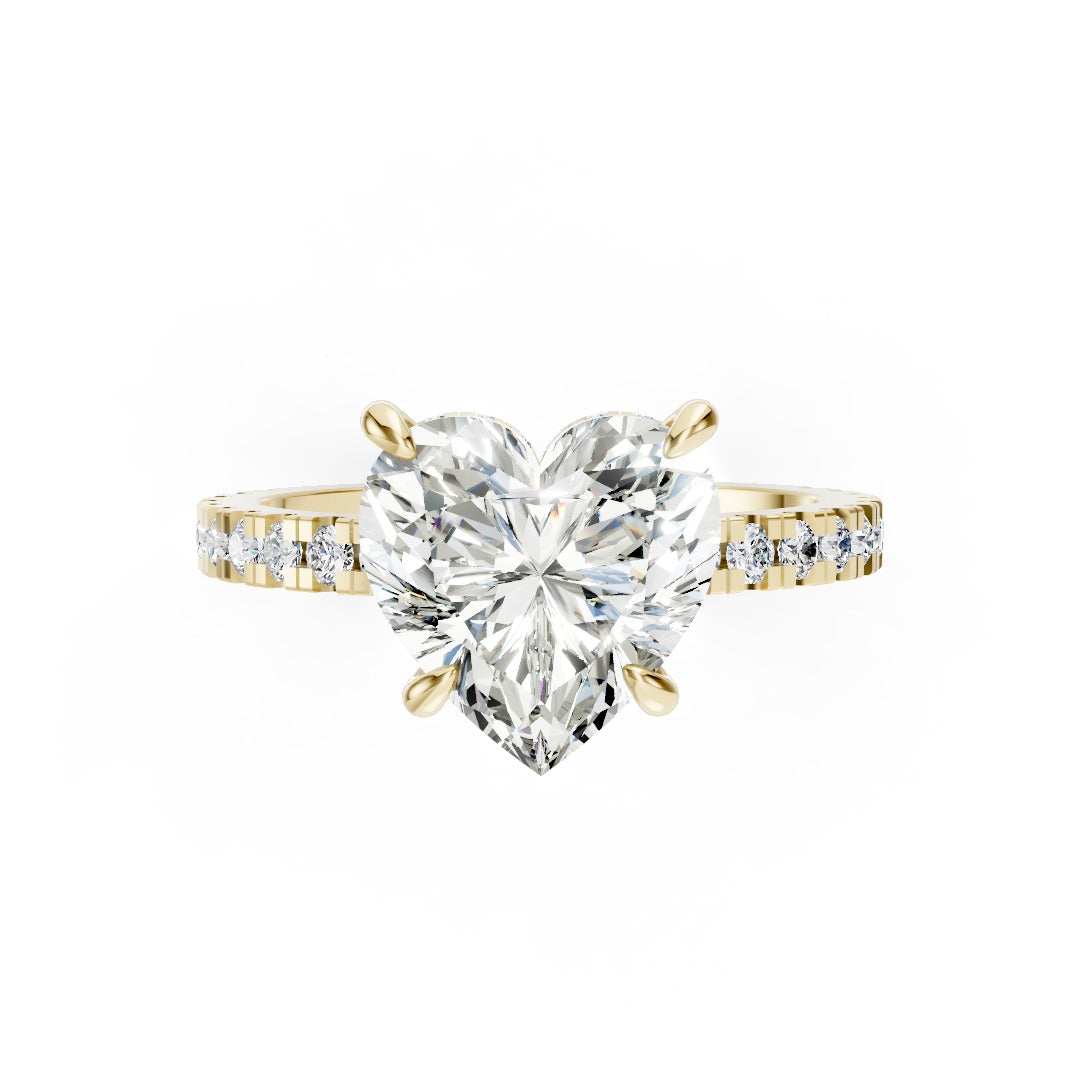 Heart Diamond With Hidden Halo Anniversary Ring