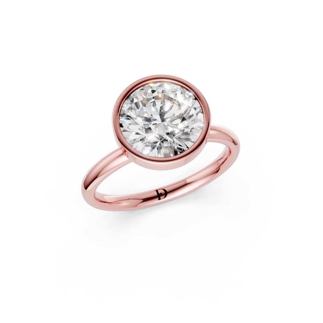Round Solitaire Bezel Ring
