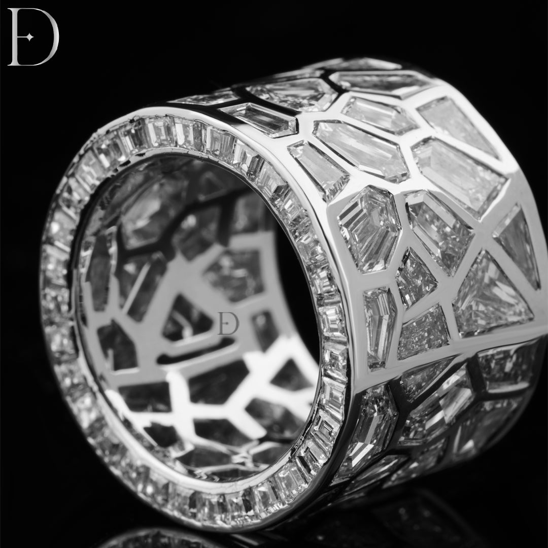 Broken Mirror Ring With White Setting