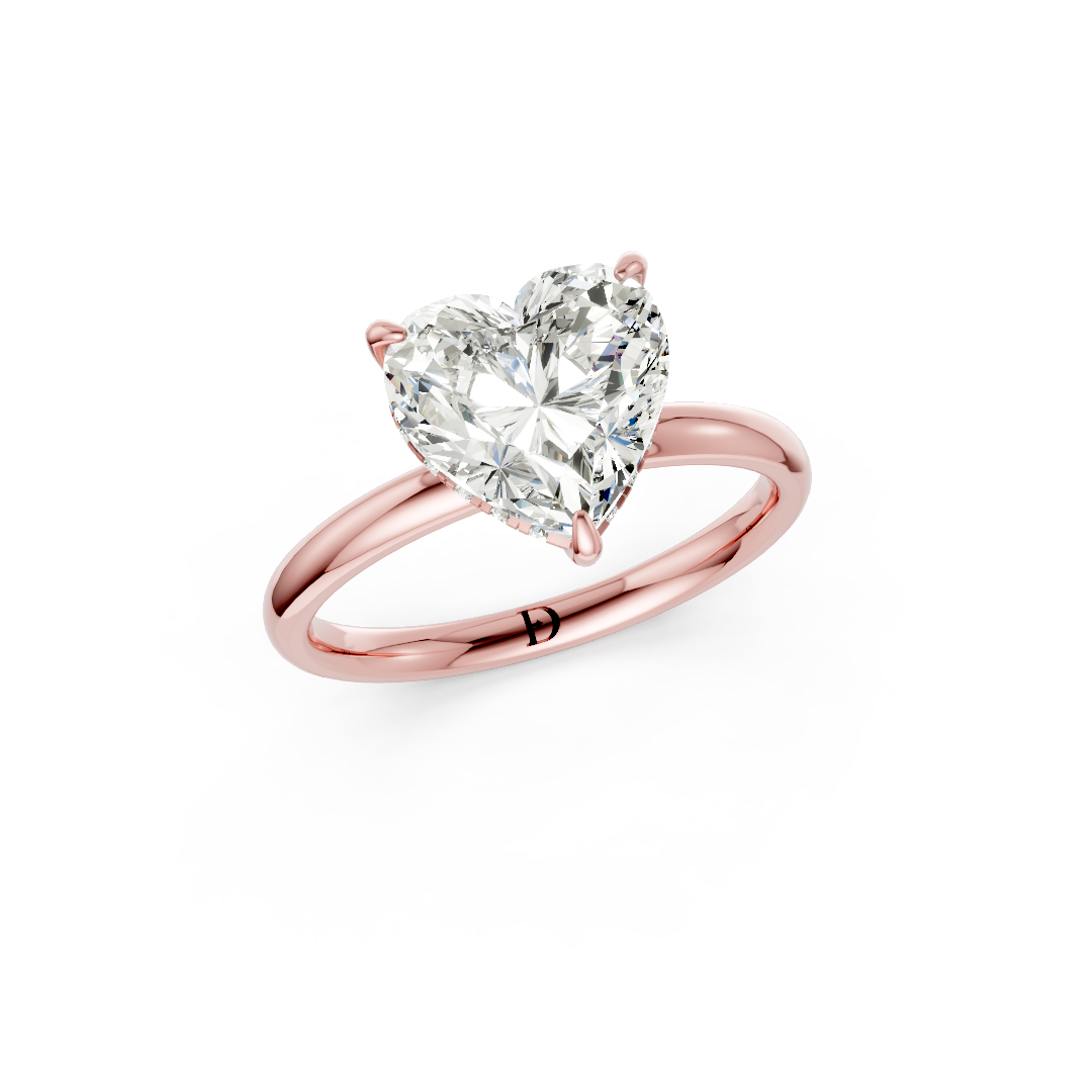 Heart Diamond Hidden Halo Ring