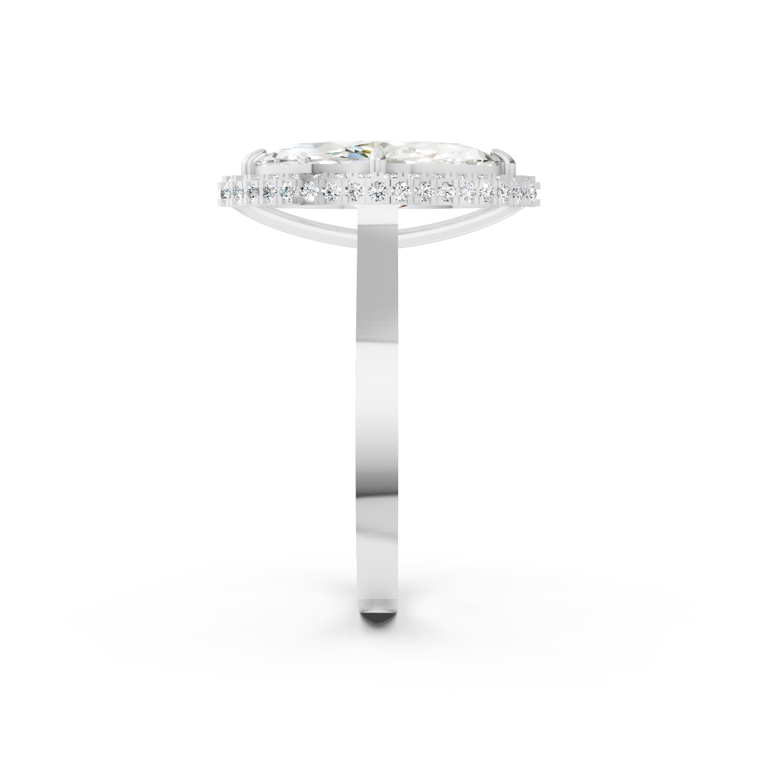 Marquise Diamond Double Halo Ring