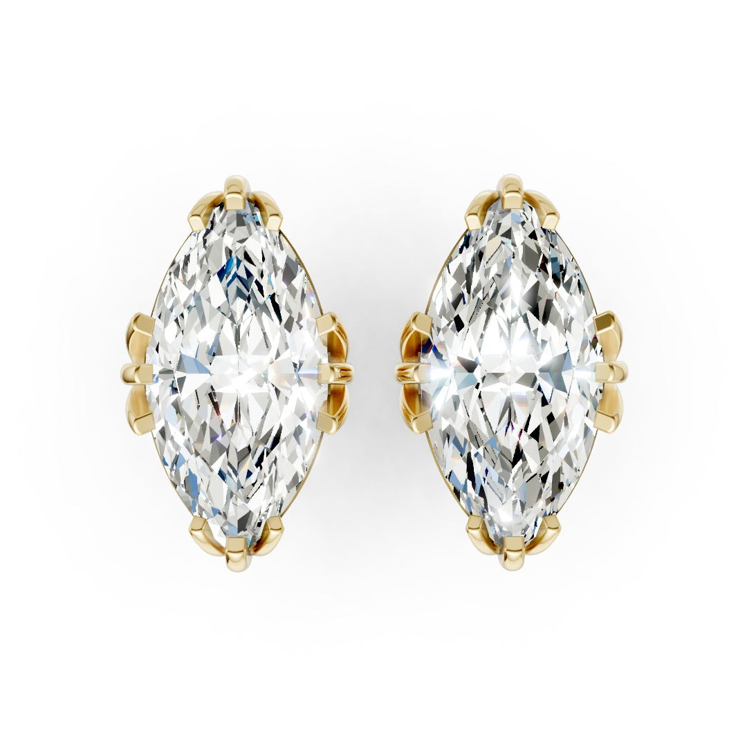 Marquise Brilliant Lab Grown Diamond Stud Earrings