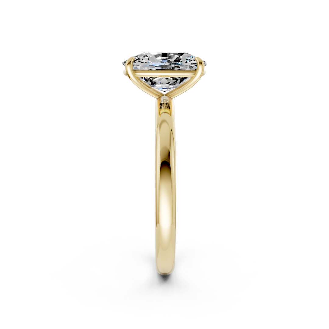 E-cushion solitaire Engagemante Ring