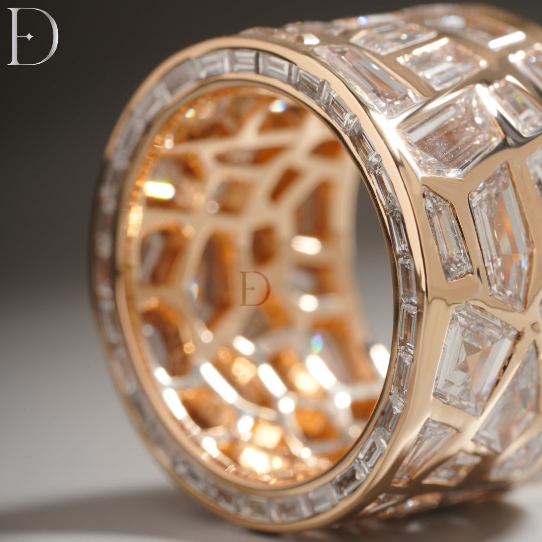 Broken Mirror Ring With Yellow Setting