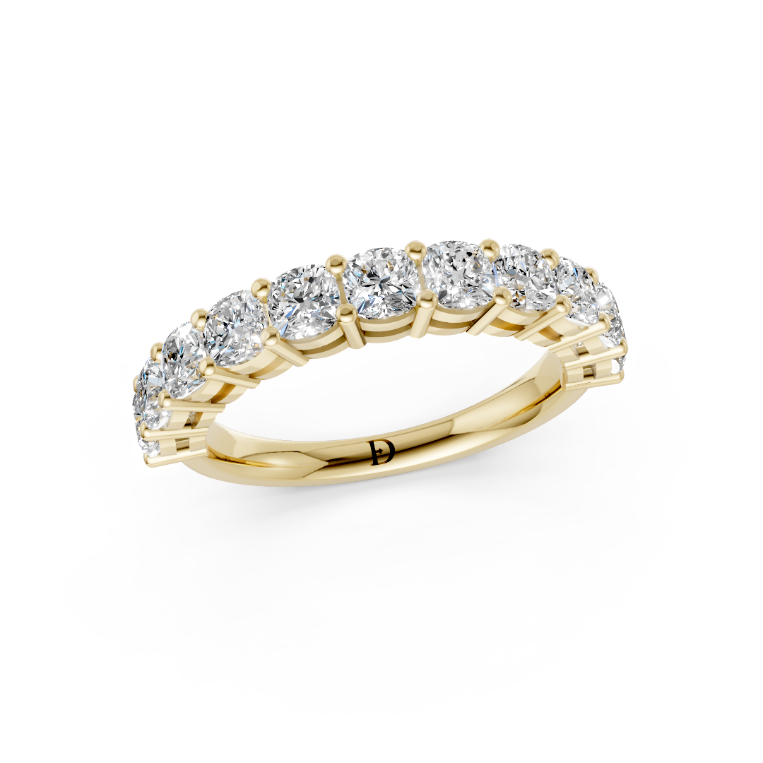 Cushion Diamond Half Eternity Band