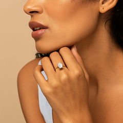 Solitaire Oval Diamond Claw Prong Ring