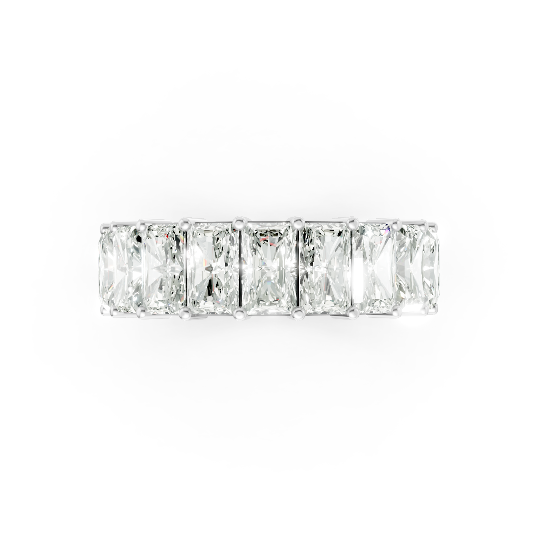 Radiant Cut Diamond Eternity Band