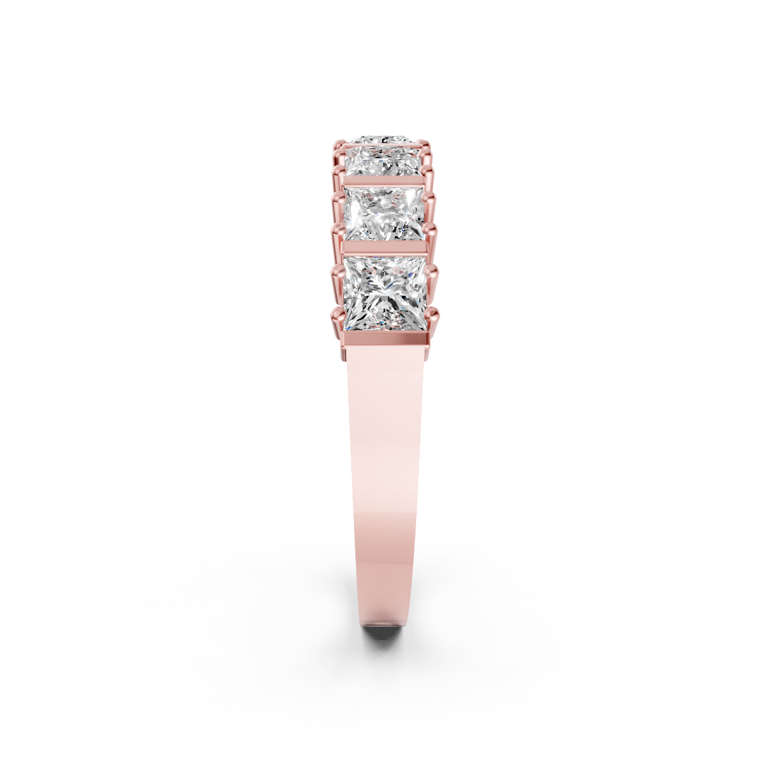 Bar Prong Set Princess Anniversary Band