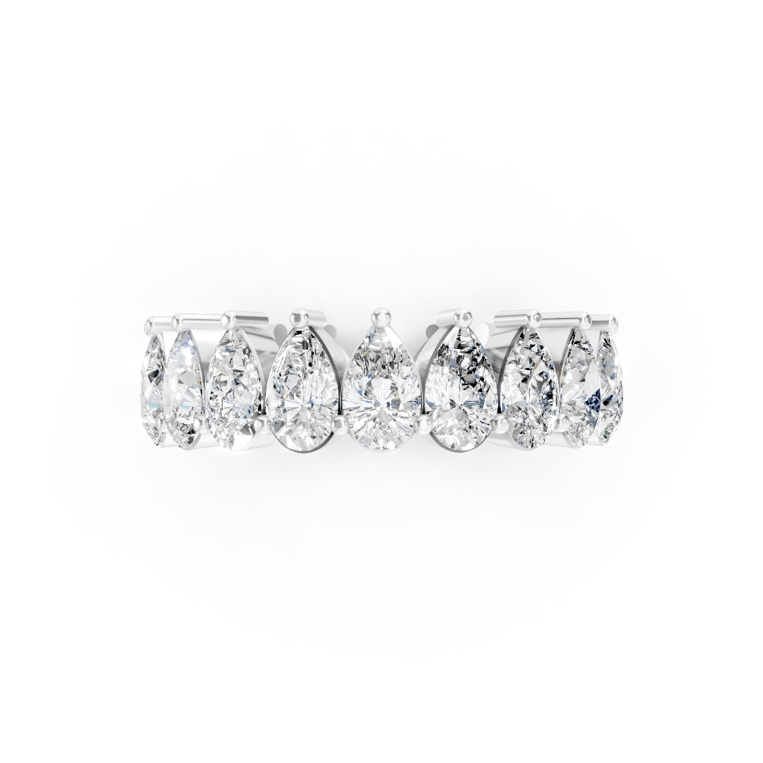 Pear Cut Diamond Eternity Band