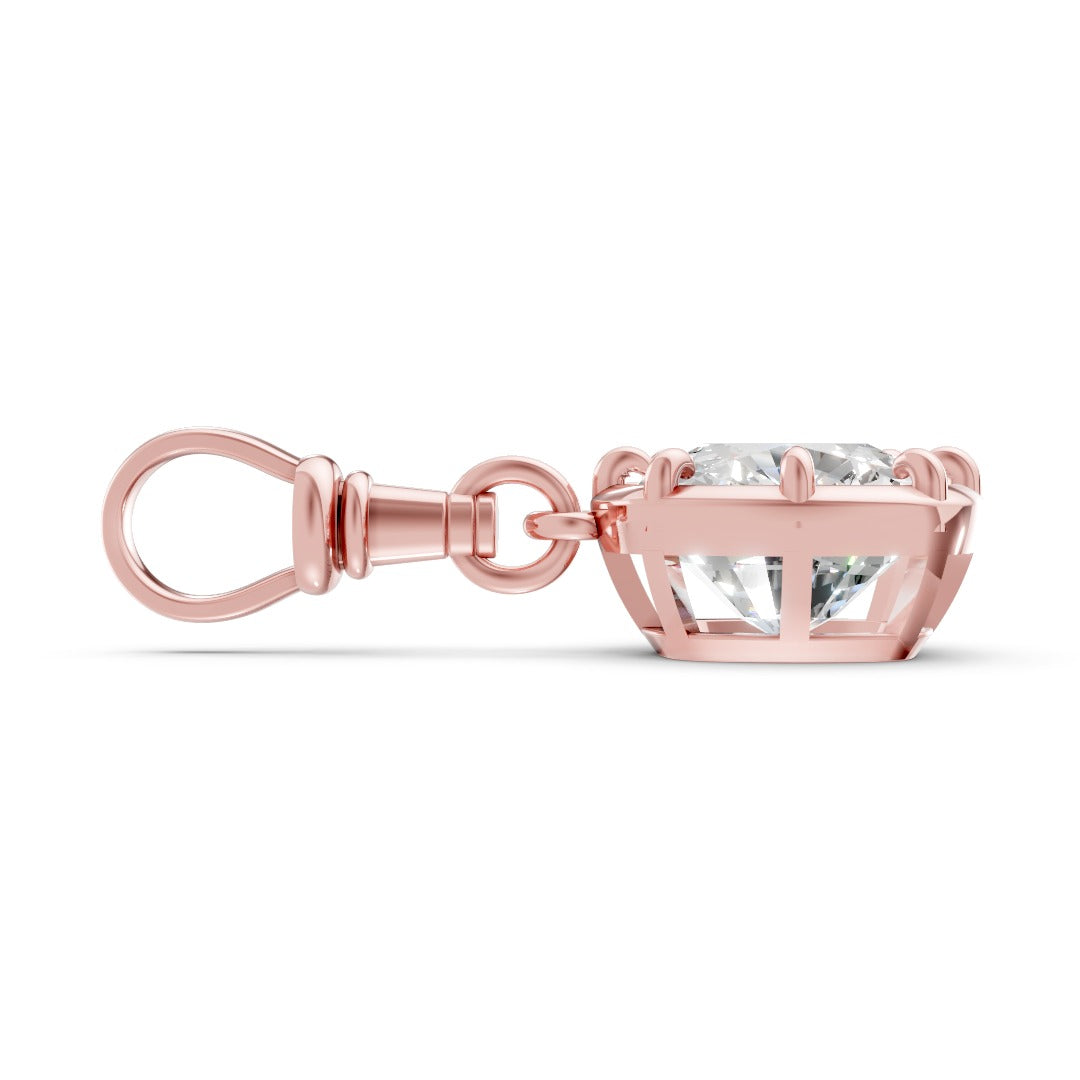 Cushion Shaped Classic Solitaire Bezel & Prong Set Pendant