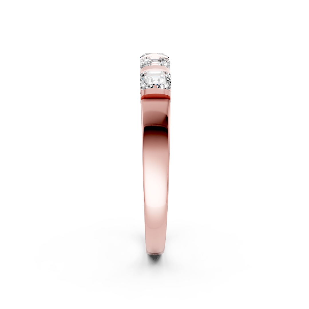 Five Stone Asscher Diamond Promise Band