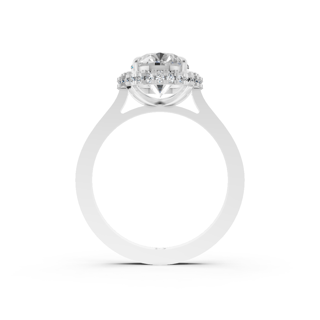 Oval Diamond Double Halo Ring