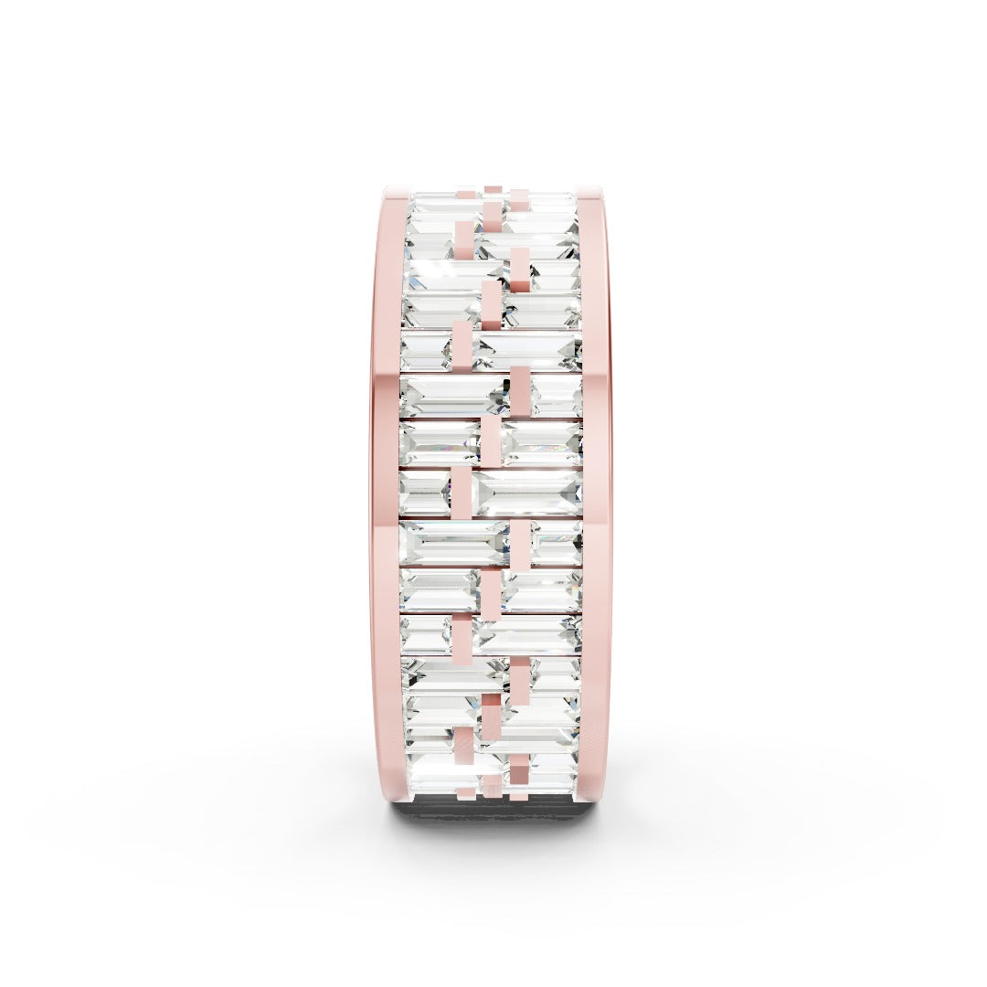 Baguette Cut Channel Set Lab Grown Diamond Wild Band
