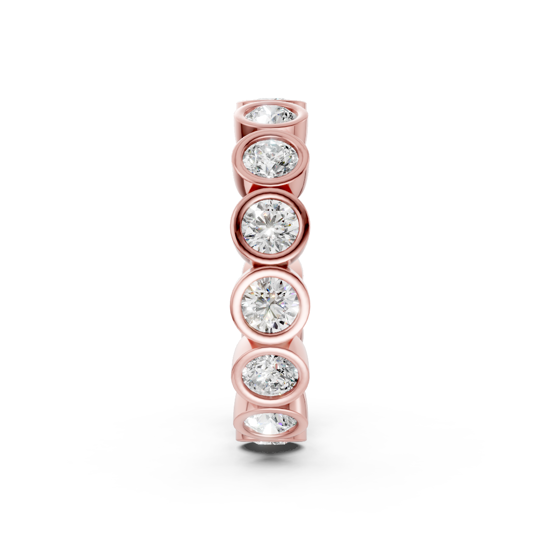 Round Diamond Bezel Set Eternity Band