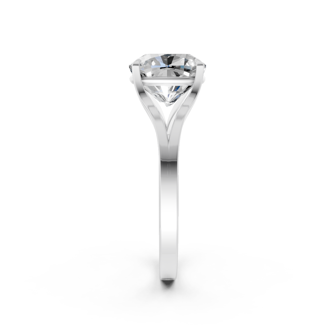 Cushion Cut Minimalist Split Shank Ring