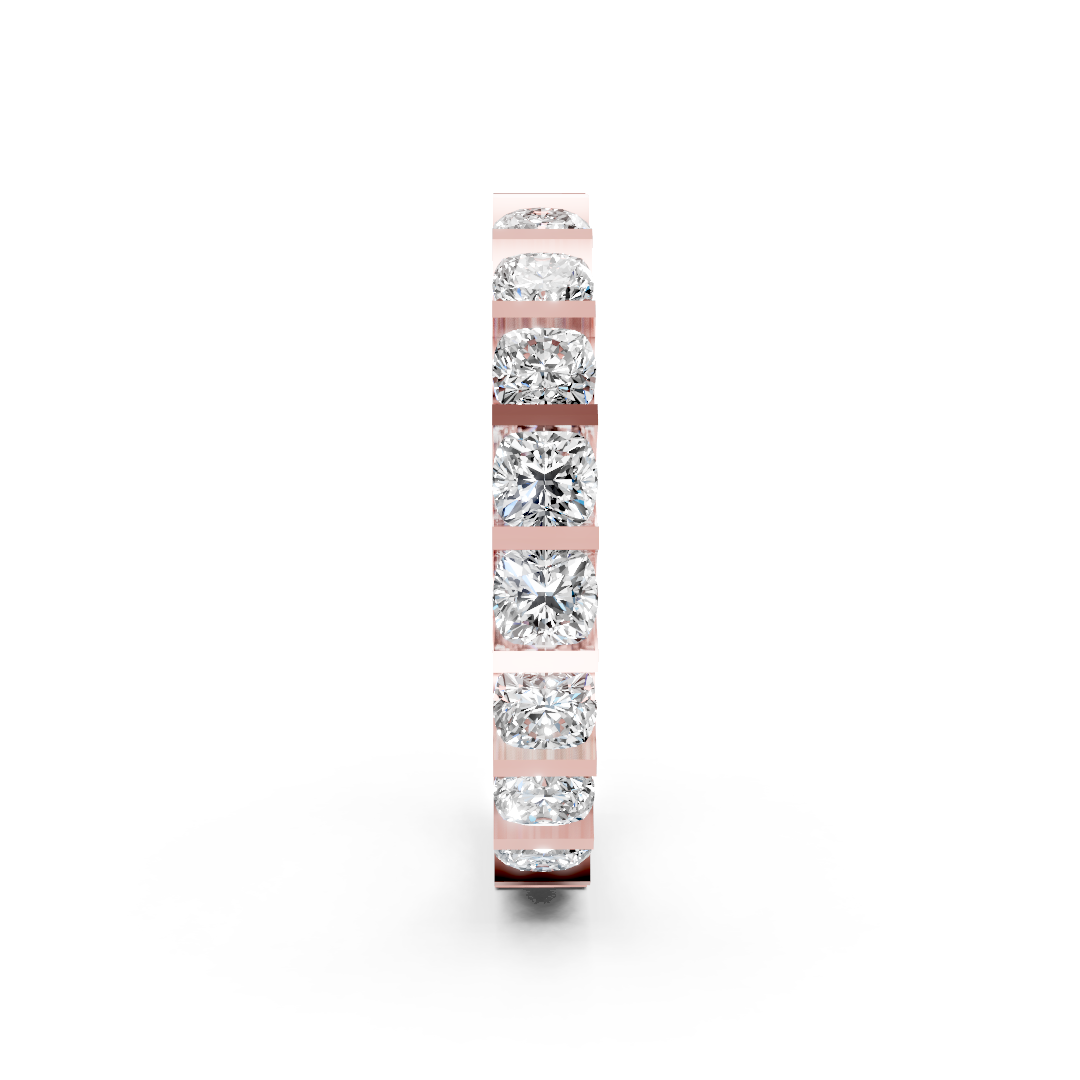 Bar Setting Cushion Cut Diamond Eternity Band