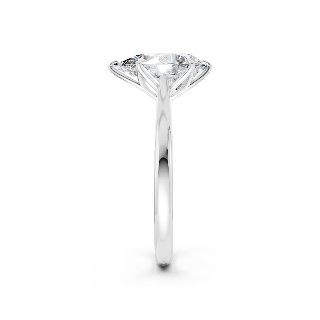 Pear Cut Flower Prong ring