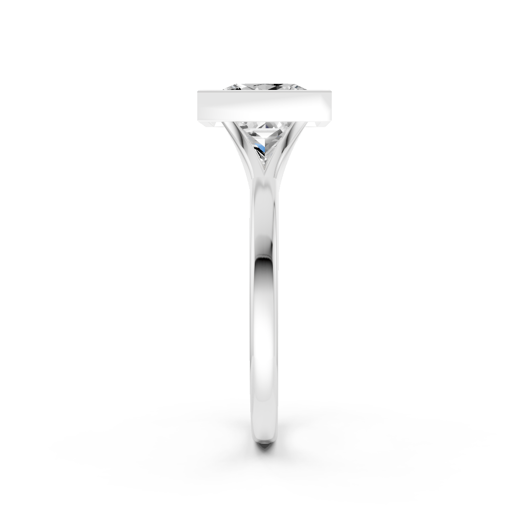 Princess Bezel Cathedral Shank Ring