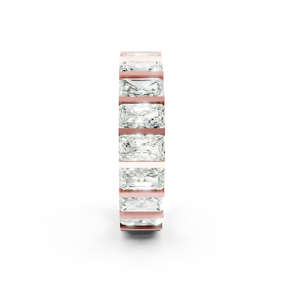 Bar Setting Radiant Cut Diamond Eternity Band