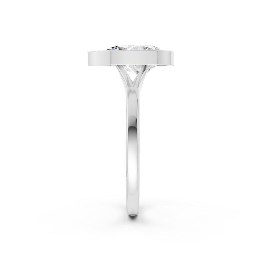 Pear Bezel Cathedral Shank Ring