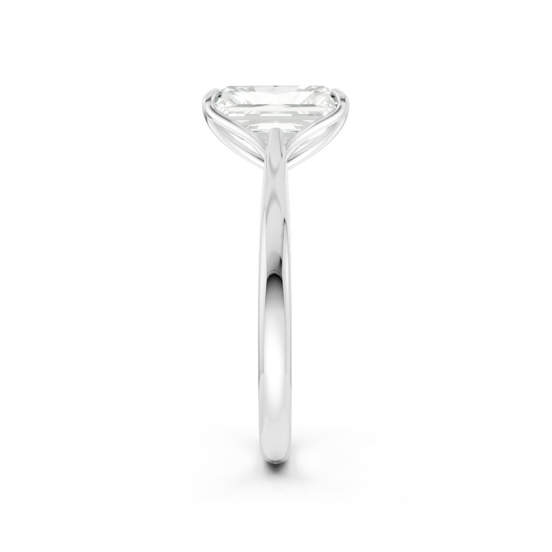Radiant Cut Flower Prong ring