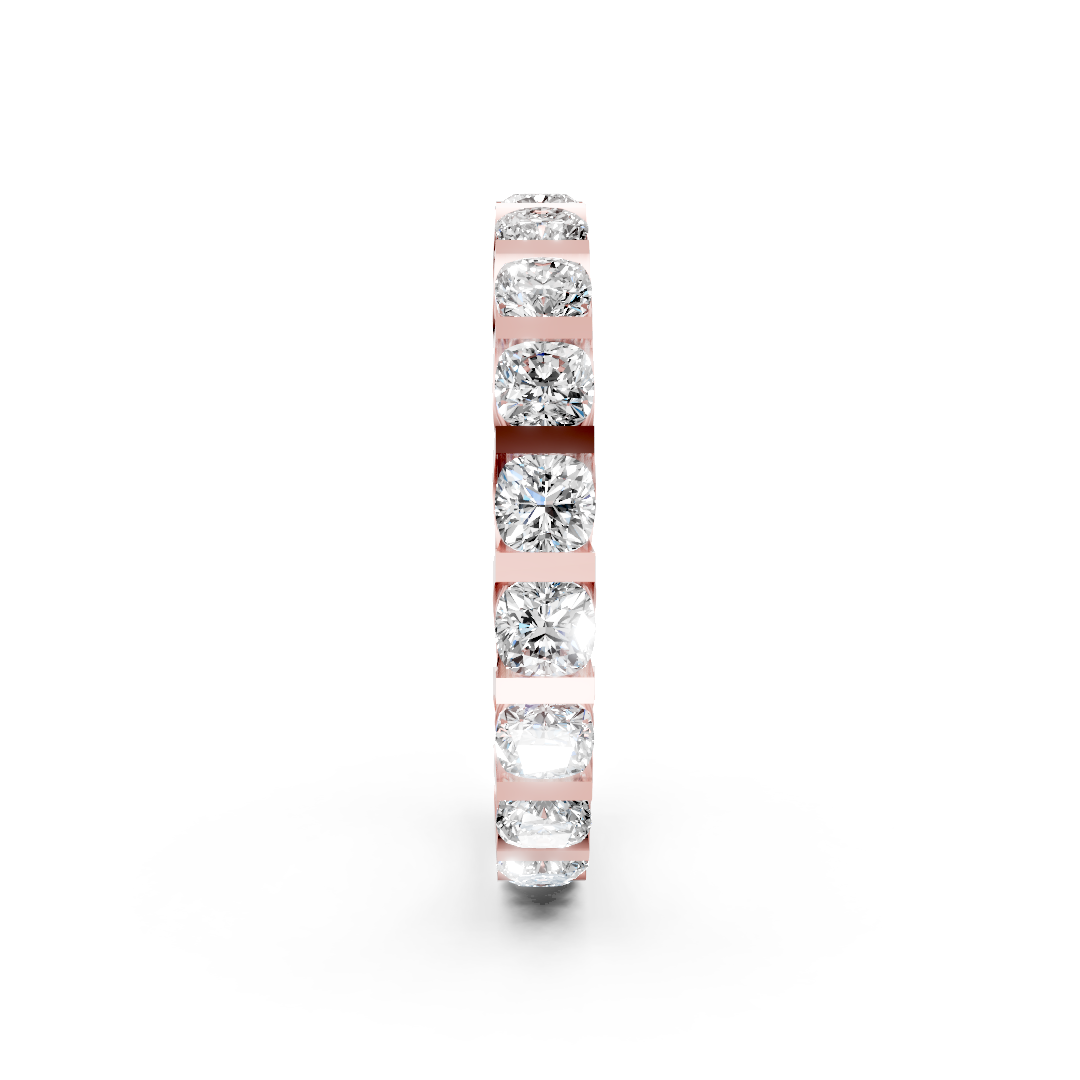 Cushion Diamond Bar Set Full Eternity Band