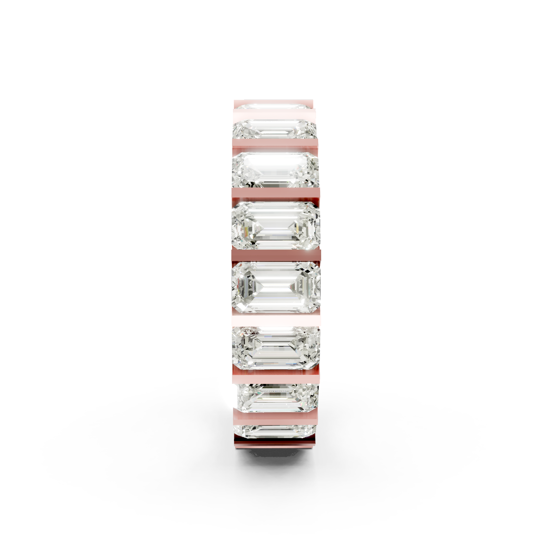 Bar Setting Emerald Cut Diamond Eternity Band
