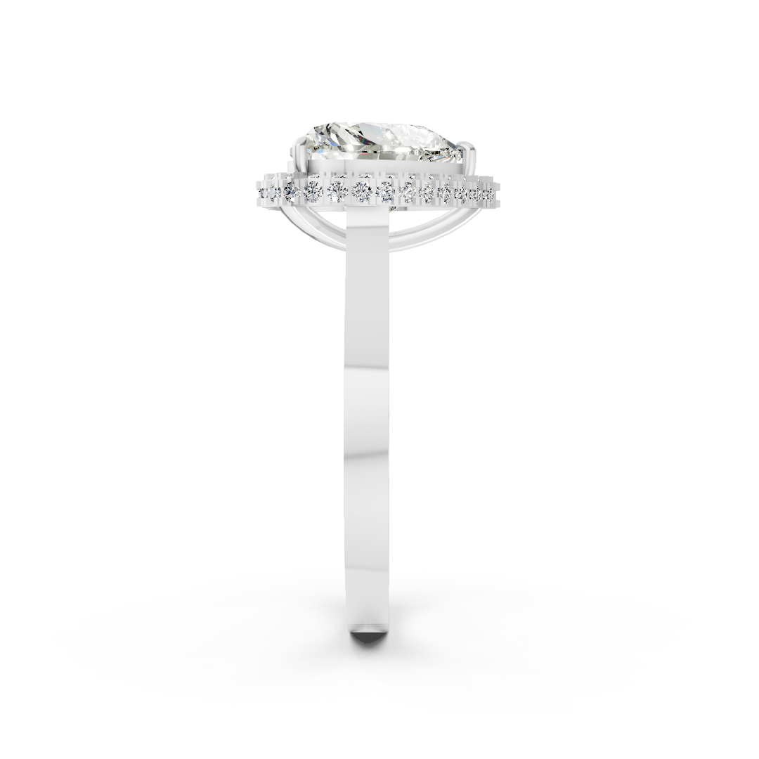 Heart Diamond Double Halo Ring
