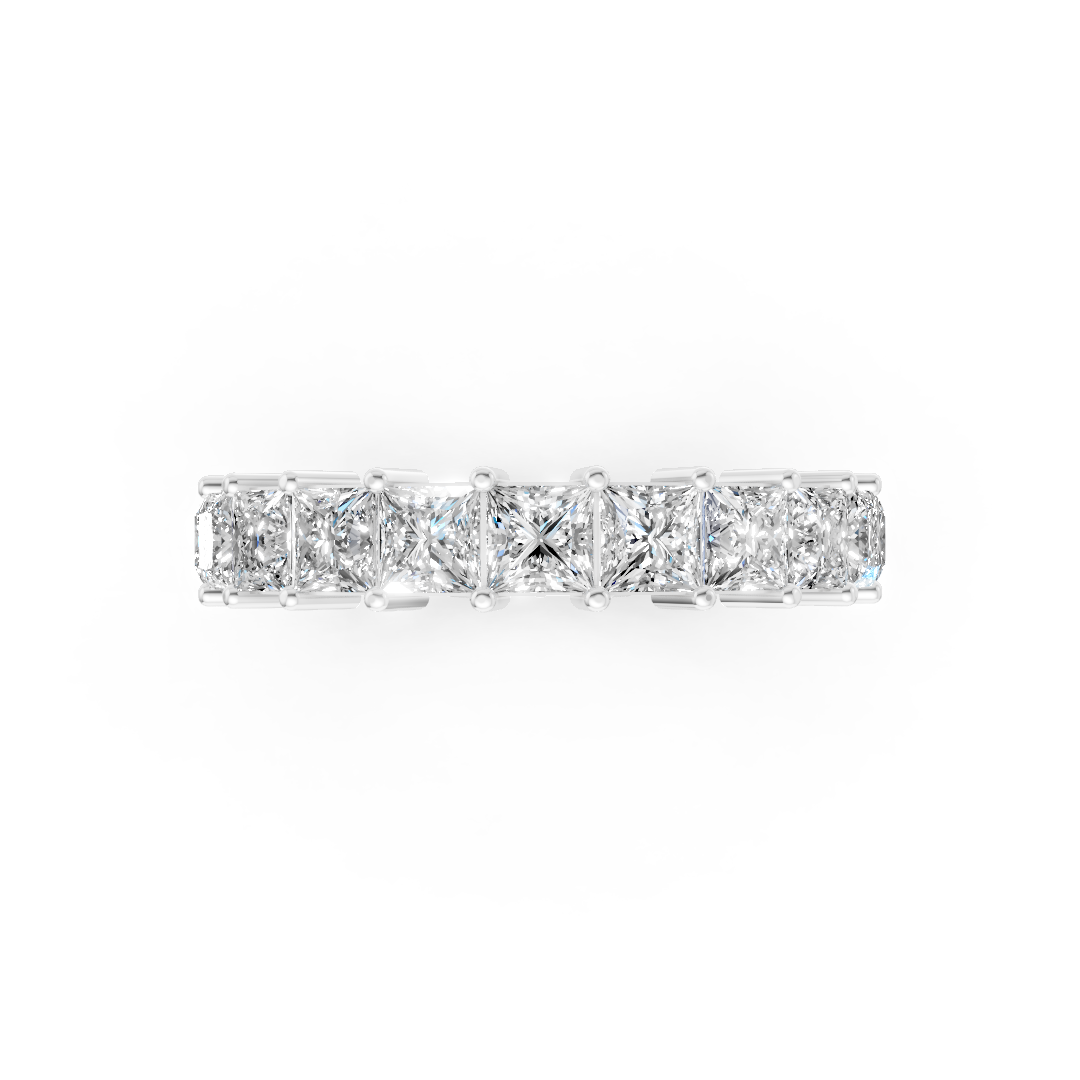 Princess Diamond Shared Prong Eternity Band