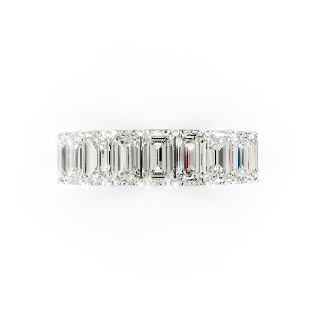 Emerald Cut Diamond Eternity Band
