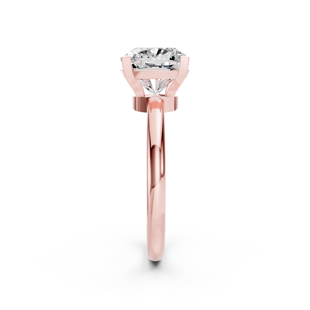 Cushion Cut Diamond Solitaire Engagement Ring