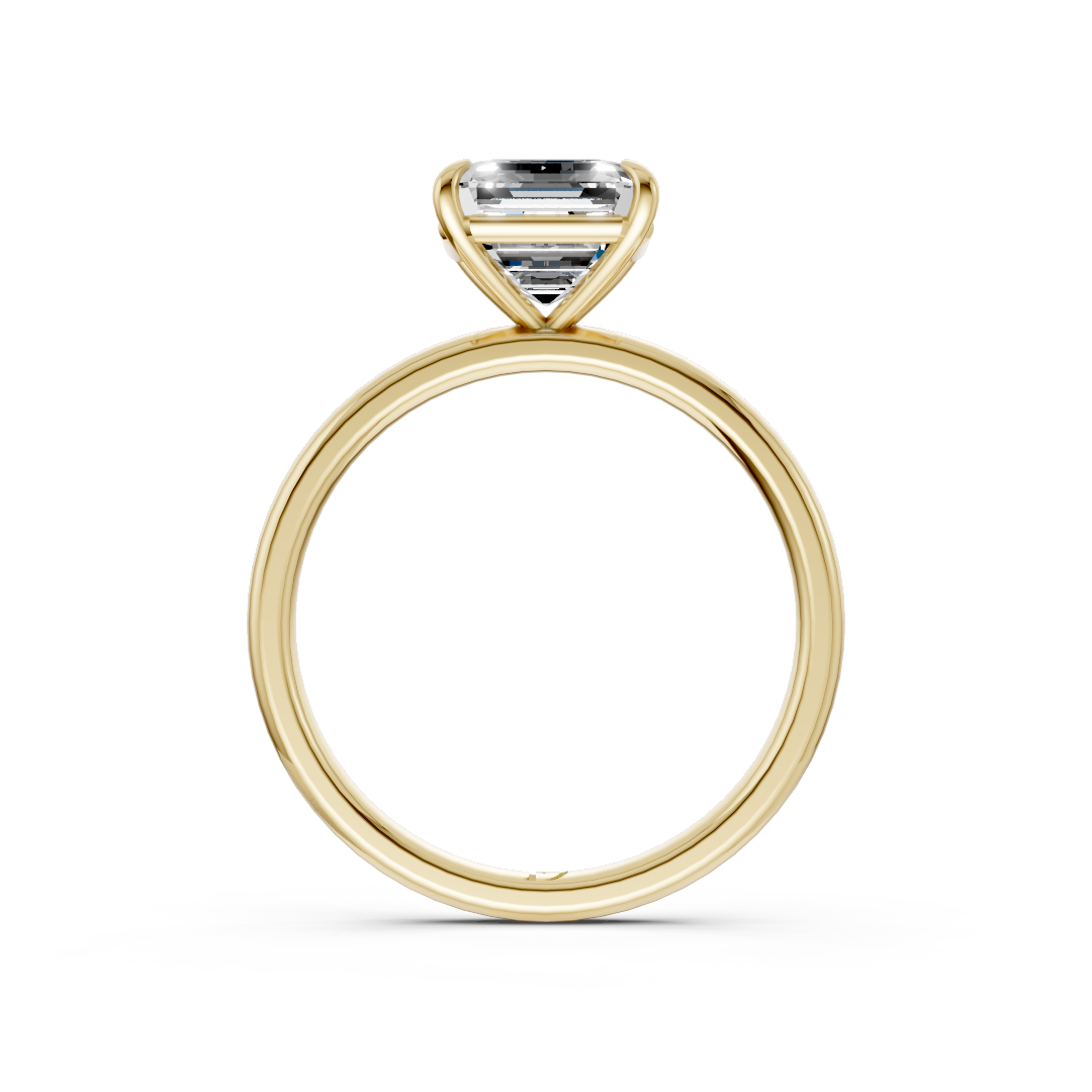 Asscher Solitaire Engagement Ring