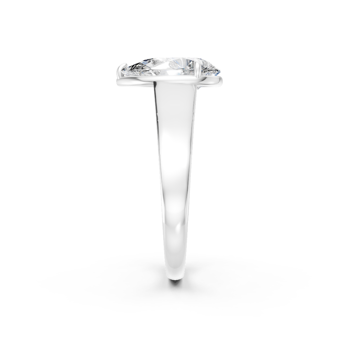 Pear Diamond Tapered Band Ring