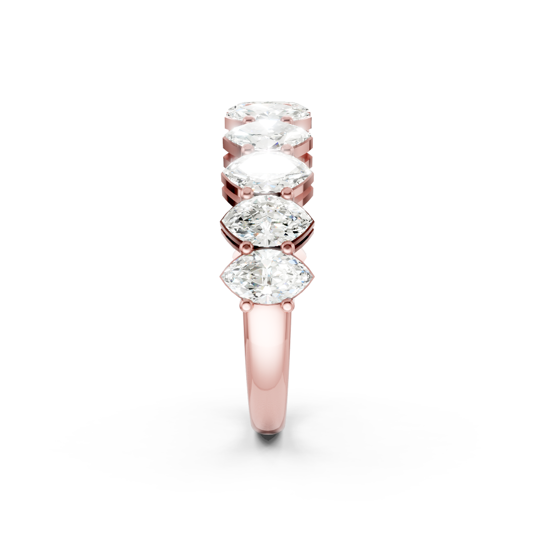 Marquise Diamond Half Eternity Band