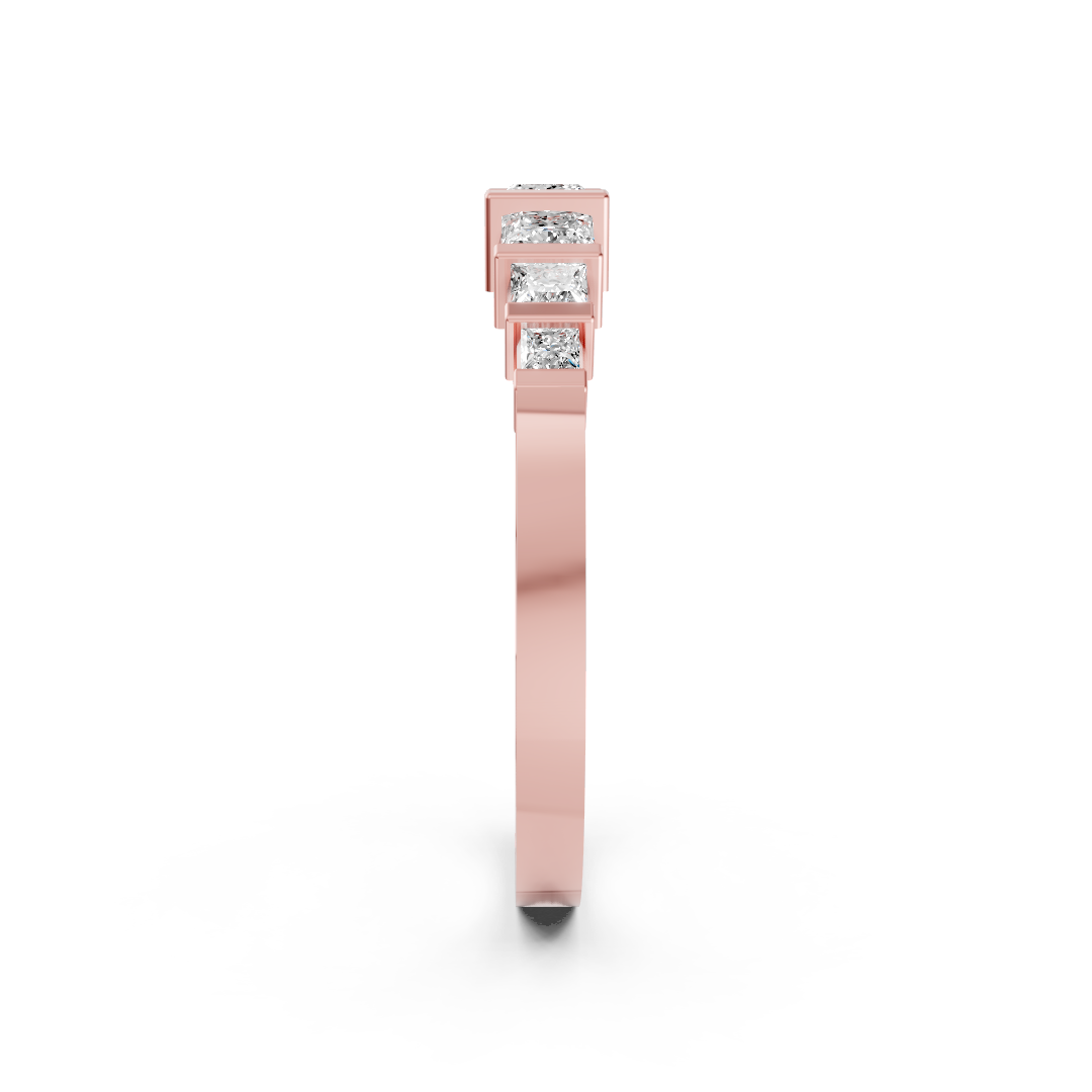 Princess Brilliant Bar Set Diamond Band