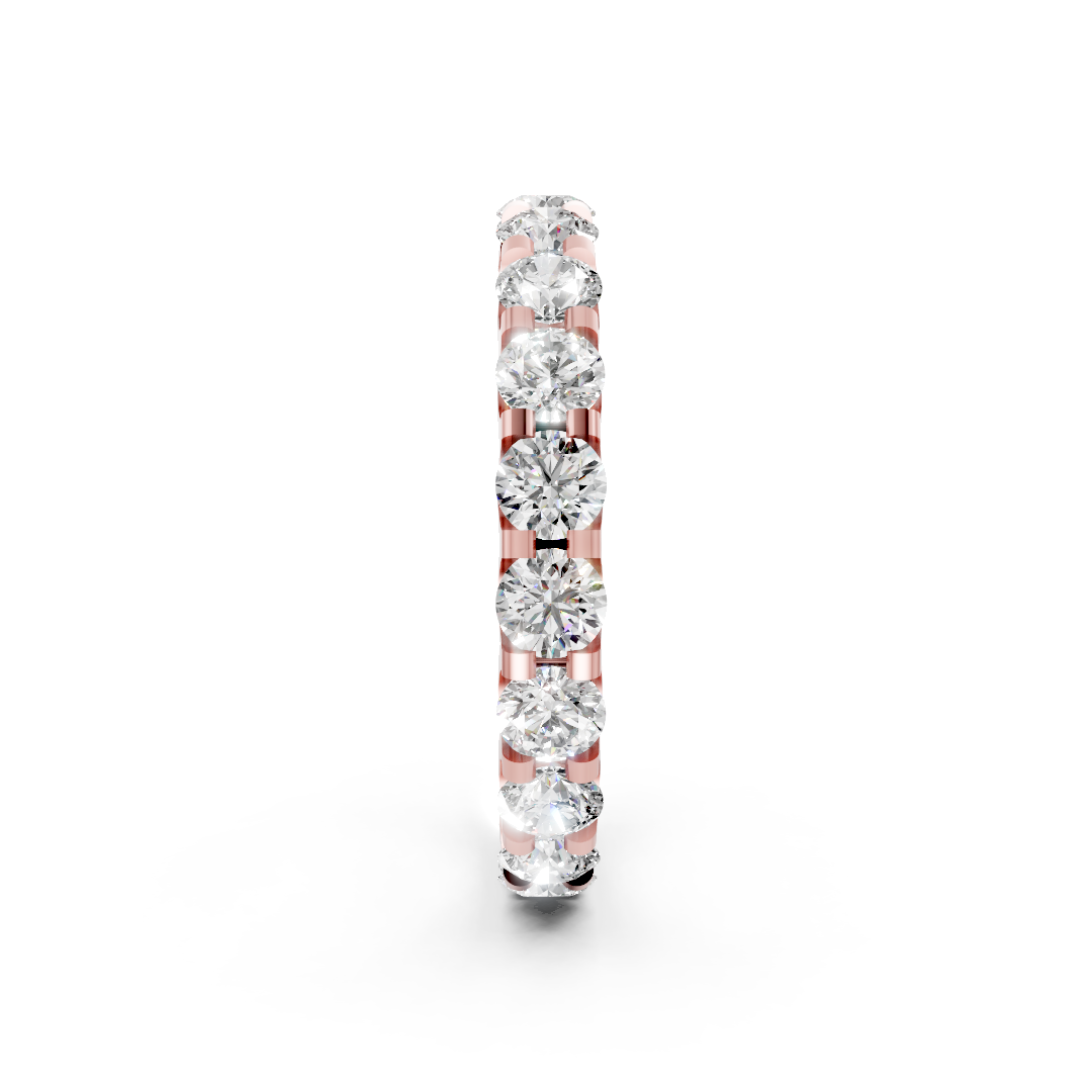 Round Diamond U Prong Full Eternity Band