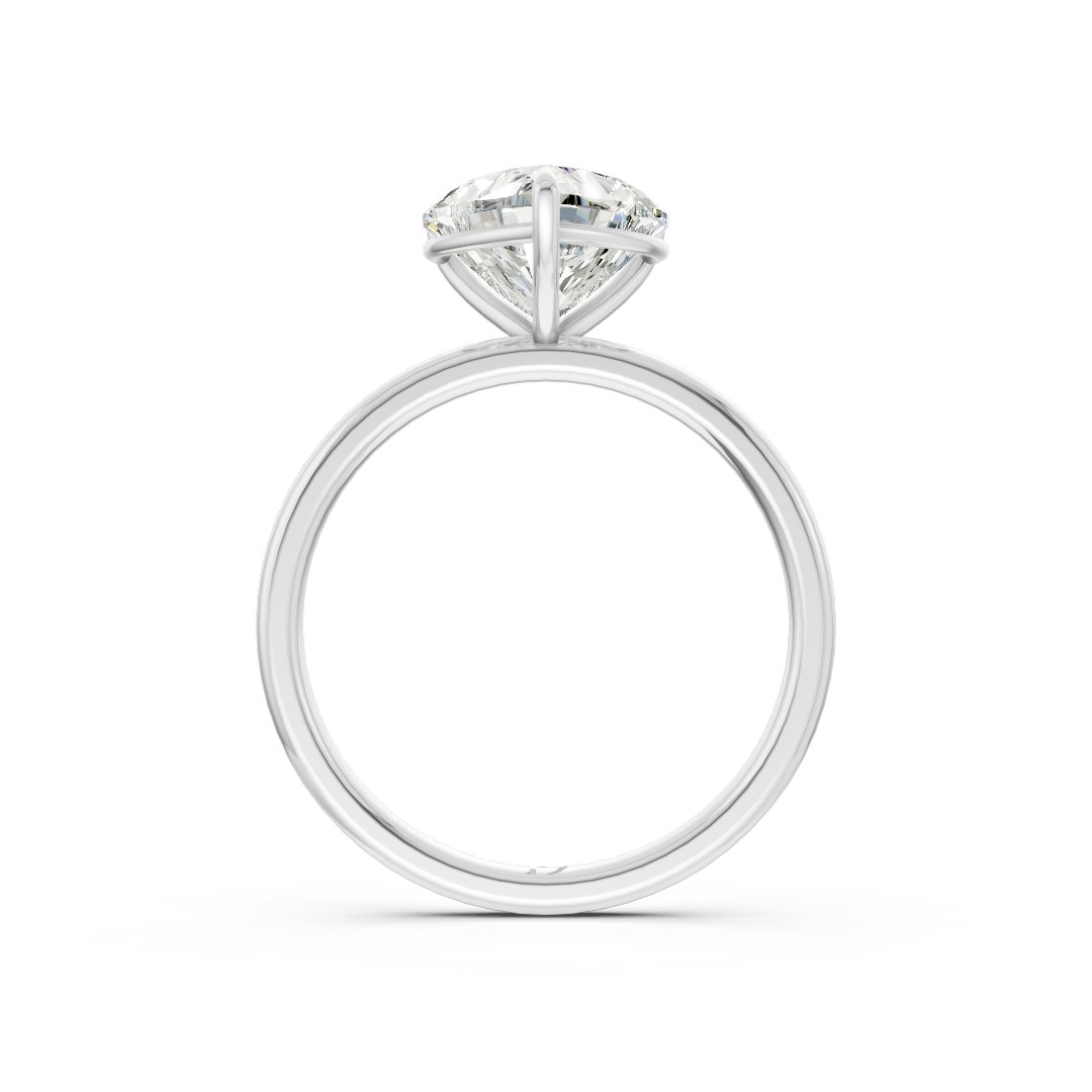 Heart Solitaire Engagement Ring