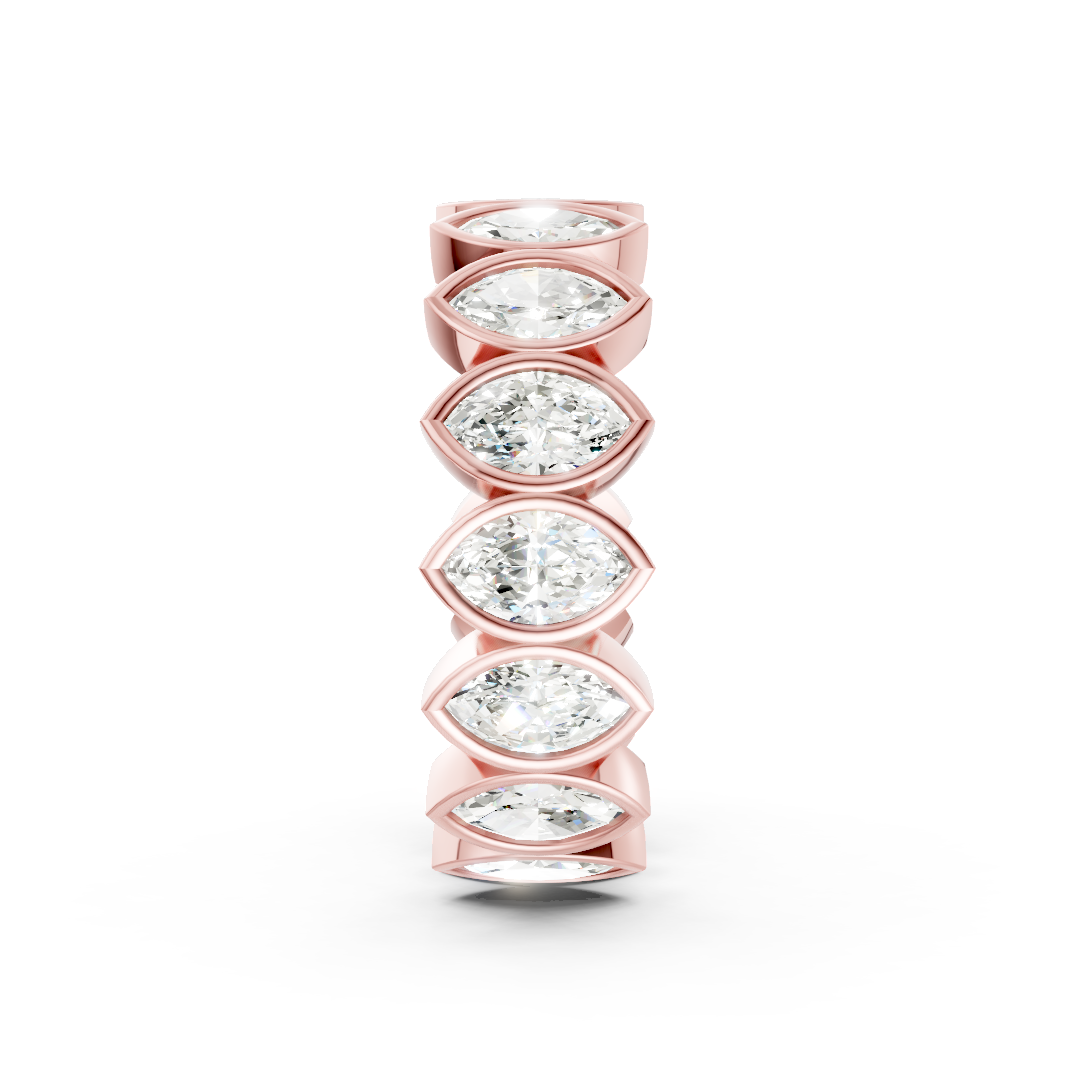 Marquise Diamond Bezel Set Eternity Band