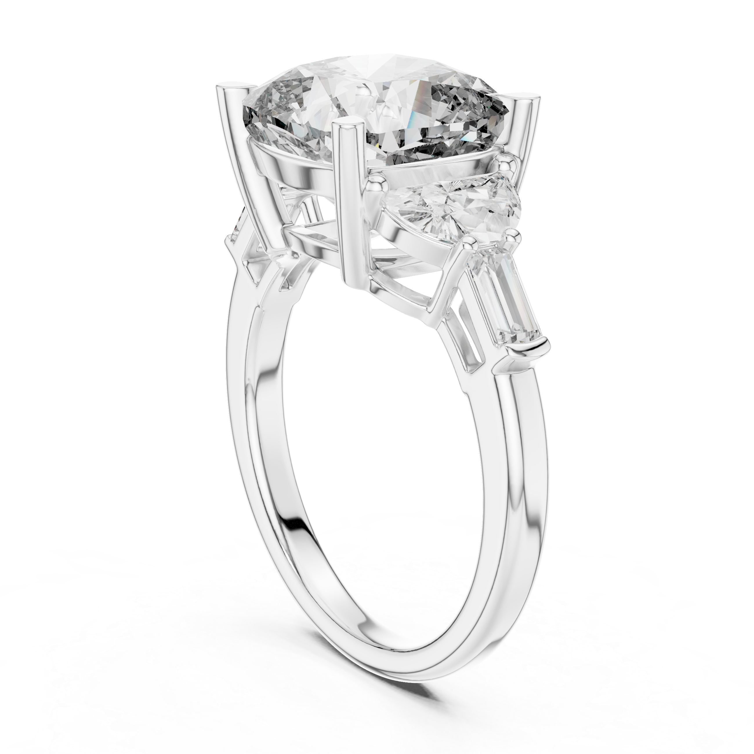 Five-Stone Cushion Diamond Wedding Ring